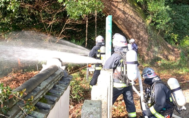 今年が福勝寺の順番 消防訓練