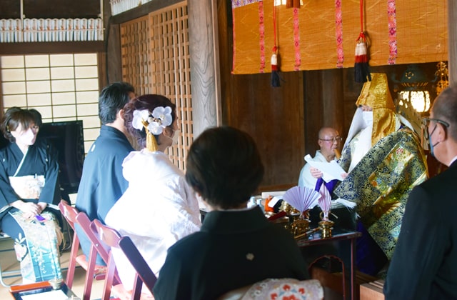 お寺で仏前結婚式 福勝寺（2022年2月）